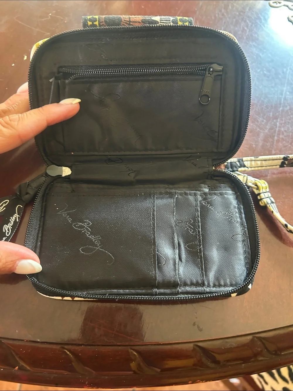 Vera Bradley Quilted Floral Wristlet in Neutral Multi
